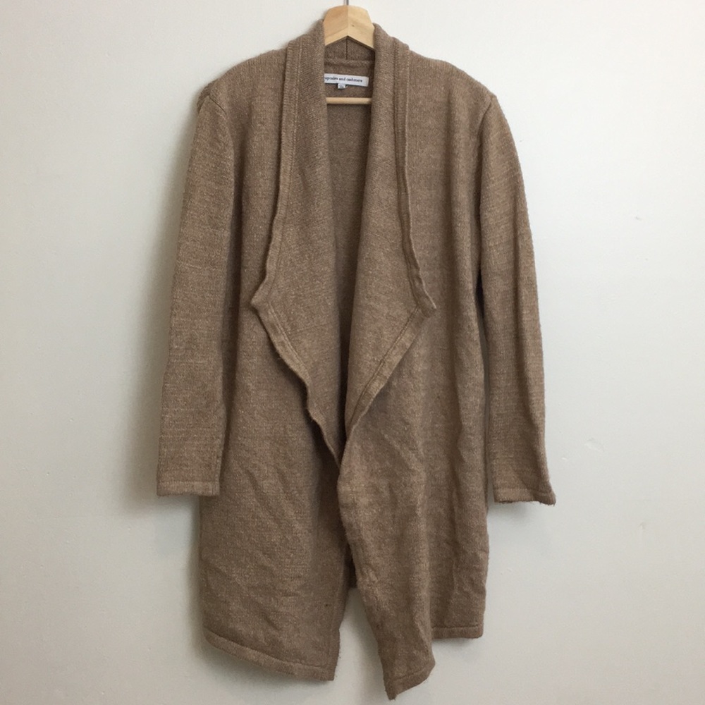 Cupcakes and Cashmere Beige Open Cardigan With Pockets